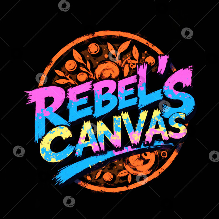 Скачать Красочный логотип для Rebels Canvas фотосток Ozero