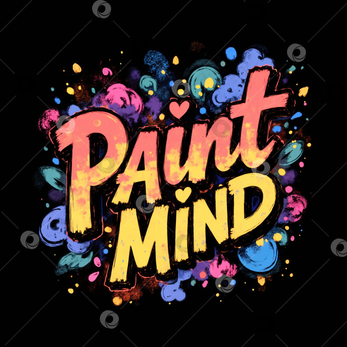 Скачать Paint mind - это красочный плакат с множеством различных цветов и форм фотосток Ozero