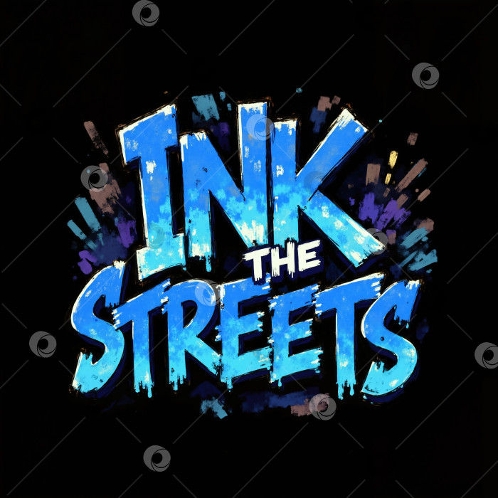 Скачать Ink the streets - это графический дизайн, выполненный в сине-черной цветовой гамме фотосток Ozero