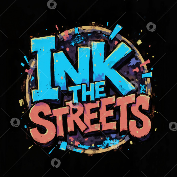 Скачать Это изображение является логотипом компании Ink the Streets фотосток Ozero