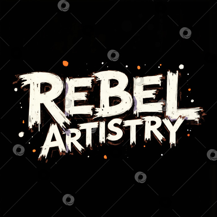 Скачать Rebel Artistry - это черно-белый плакат с белым шрифтом фотосток Ozero