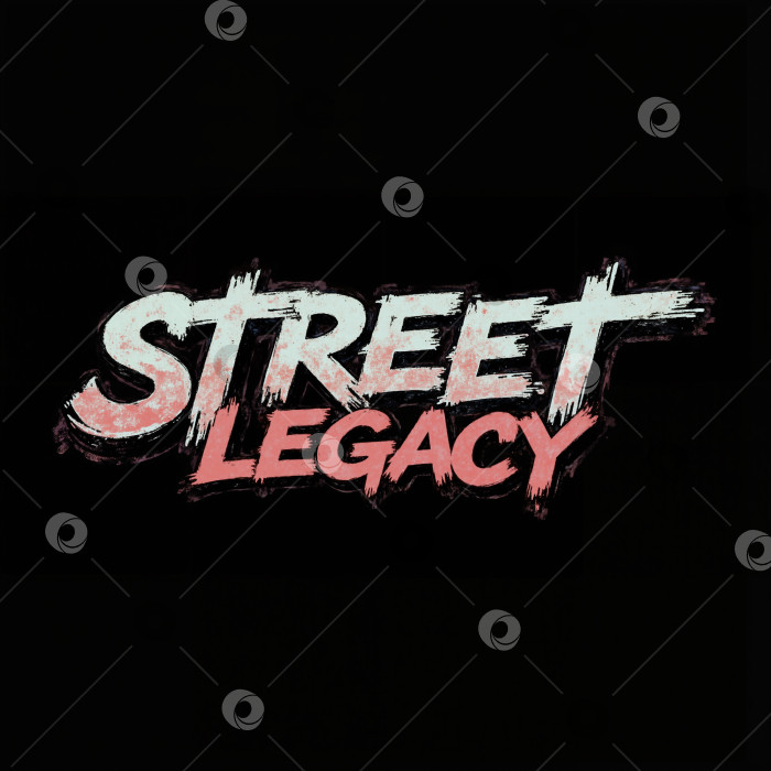 Скачать Street Legacy - это черно-белый плакат с розово-белым шрифтом фотосток Ozero