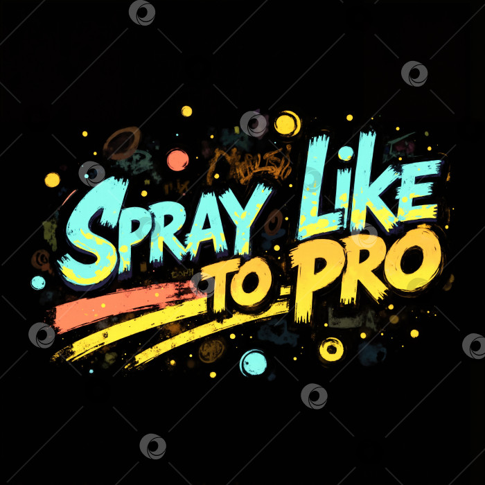 Скачать Spray like to pro - это красочный плакат в стиле граффити фотосток Ozero