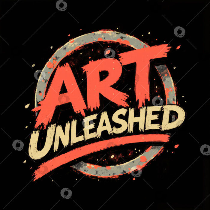 Скачать Art Unleashed - это черно-оранжевый логотип с белым кругом фотосток Ozero