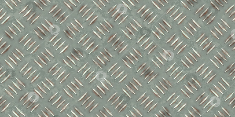 Скачать Текстура фона пола из бесшовной металлической алмазной пластины фотосток Ozero