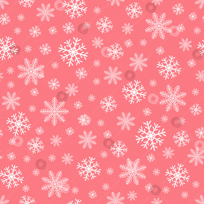 Скачать Бесшовный узор в виде снежинки на нежном красном фоне фотосток Ozero