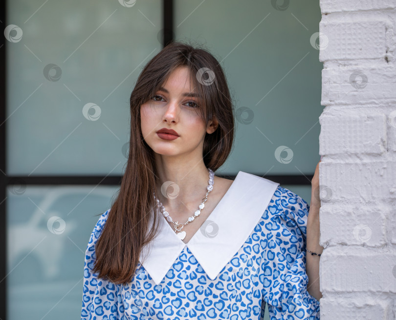 Скачать Портрет молодой красивой девушки фотосток Ozero