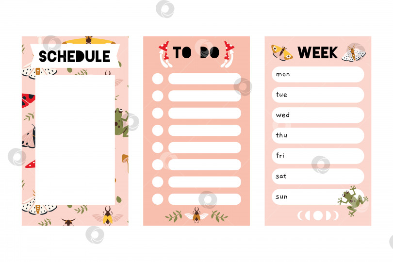 Скачать Модный редактируемый еженедельный планировщик, расписание и список дел. Векторная стоковая иллюстрация в мультяшном стиле. Шаблоны для Instagram stories, страницы bullet journal. Фоны для социальных сетей, блокнота. фотосток Ozero