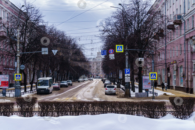 Скачать Городской пейзаж. Улица Мира. Воронеж фотосток Ozero