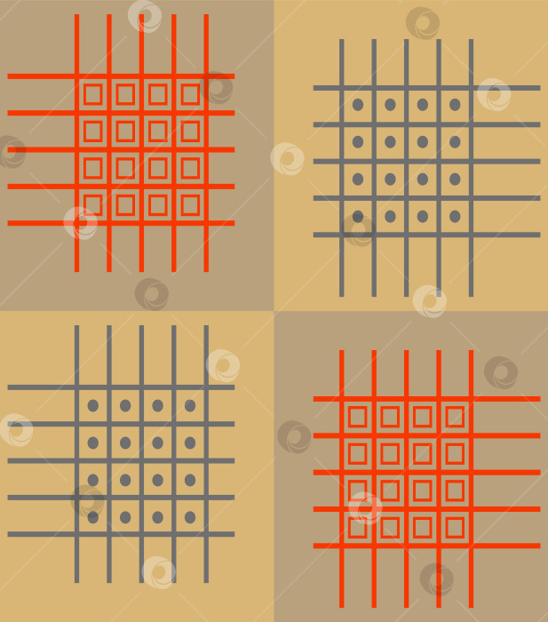 Скачать Цветные квадраты и круги в виде сетки из линий в виде бесшовного рисунка для презентаций, веб-сайтов, печатных изданий. фотосток Ozero