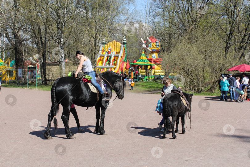 Скачать Люди и лошади. фотосток Ozero