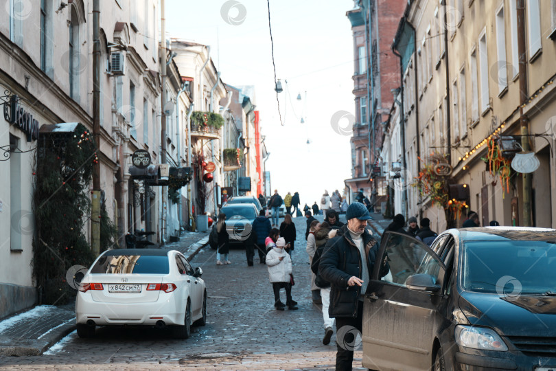 Скачать Россия, Выборг - 23.02.2025 Район старого города фотосток Ozero