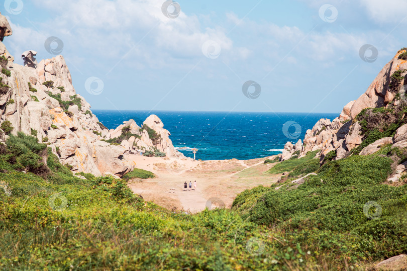 Скачать Пейзаж Долины Луны (Valle della Luna) Капо Теста, Сардиния. фотосток Ozero