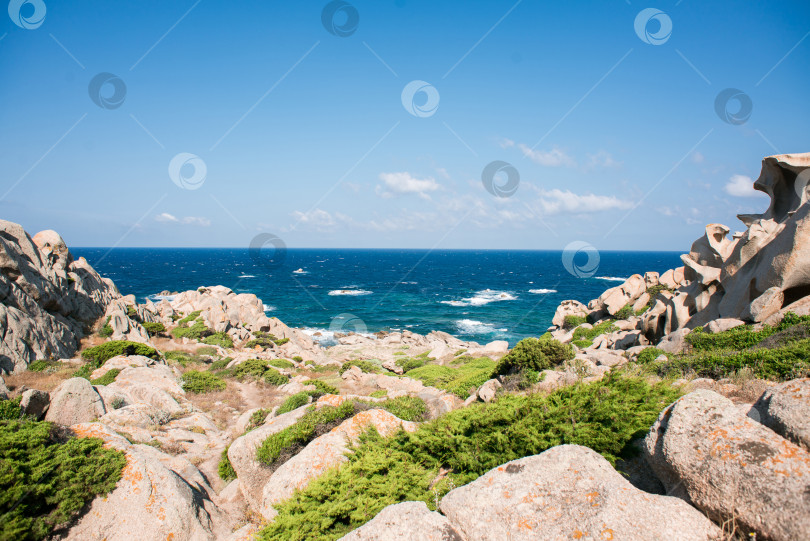 Скачать Пейзаж Долины Луны (Valle della Luna) Капо Теста, Сардиния. фотосток Ozero