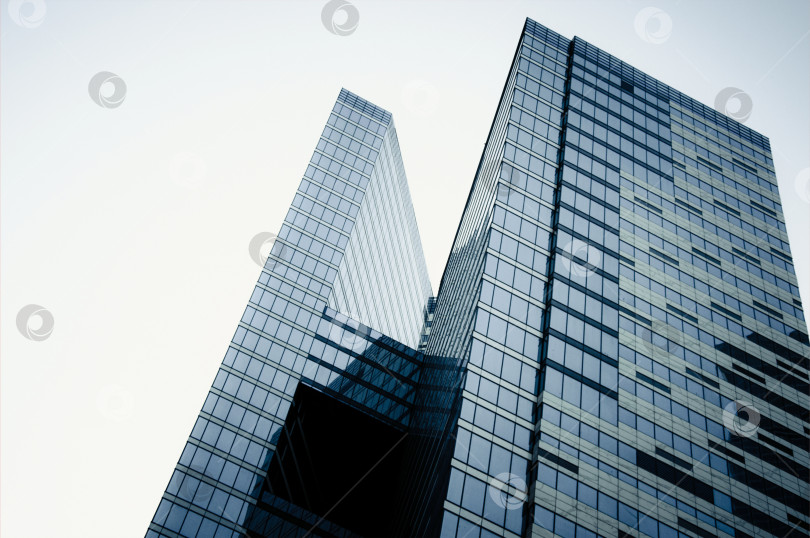 Скачать Башня "Москва-Сити", Россия, 31 августа 2016 года, небоскреб Glass blue в центре большого города фотосток Ozero