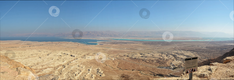 Скачать Панорама Мертвого моря и Иудейской пустыни. фотосток Ozero