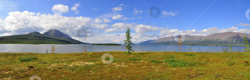 Скачать Панорама горных озер на плато Путорана. фотосток Ozero