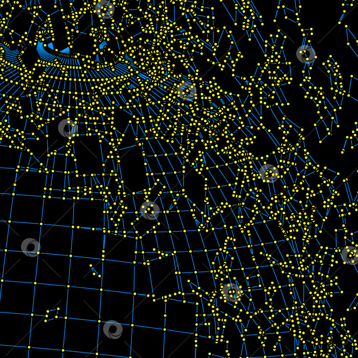 Скачать Разнесенная сетка, состоящая из соединенных точек фотосток Ozero