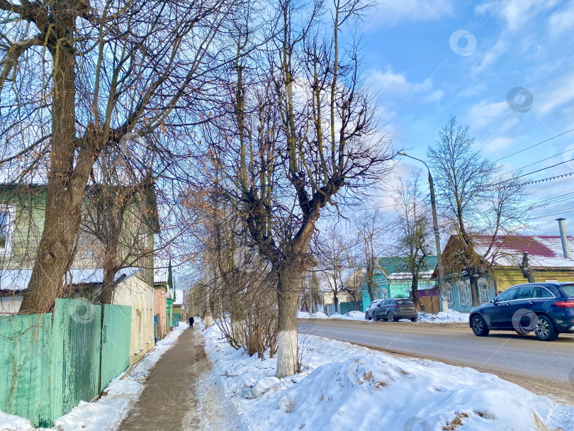 Скачать Верея, Московская область, городской пейзаж. Вечер. фотосток Ozero