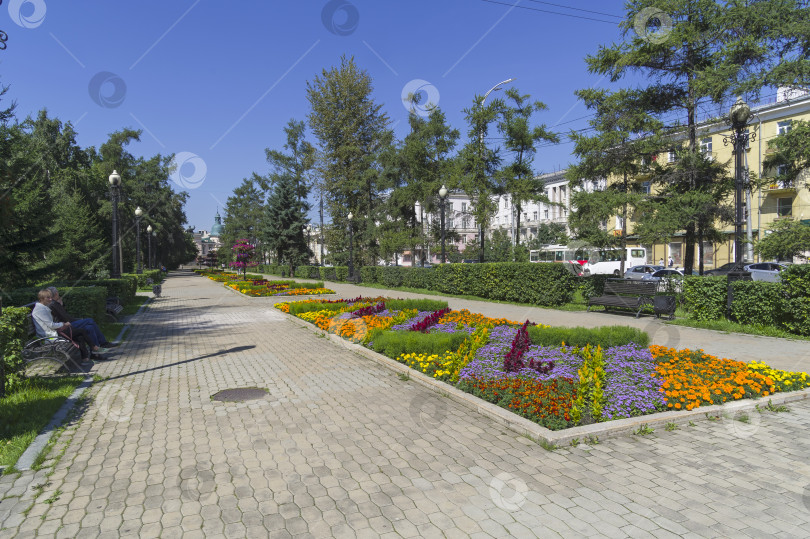 Скачать Бульвар в Иркутске, Россия. фотосток Ozero