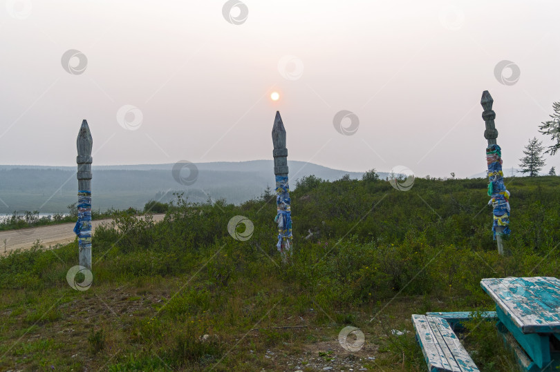 Скачать Место поклонения местным духам в бурятской культуре. фотосток Ozero