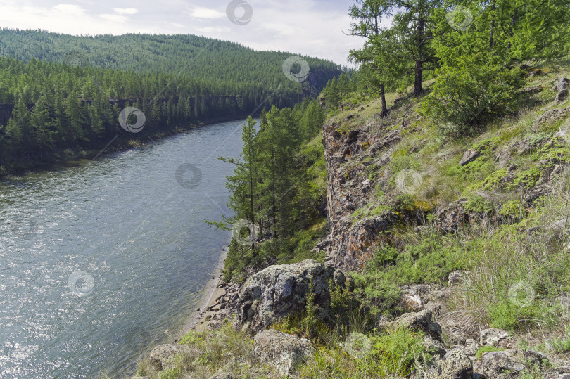 Скачать Высокий крутой берег реки. Сибирь. фотосток Ozero