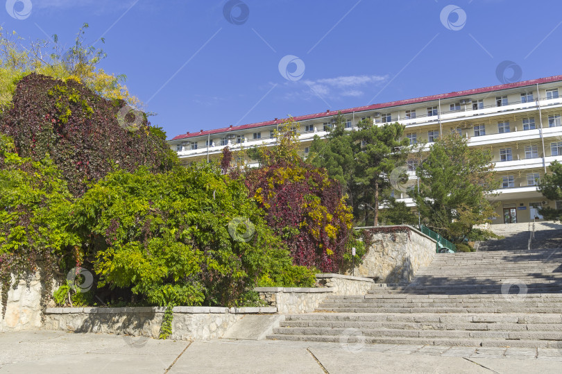 Скачать Припаркуйтесь в курортном отеле. Крым. фотосток Ozero