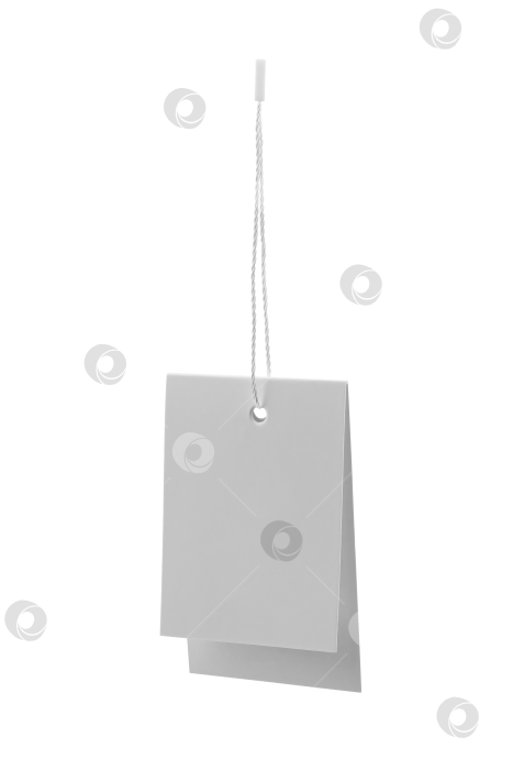 Скачать белая бумажная этикетка, ценник для одежды из плотного картона, изолят для вырезания фотосток Ozero