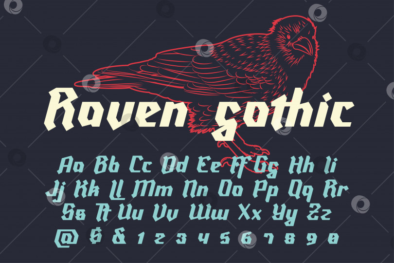 Скачать Raven Gothic - декоративный современный шрифт фотосток Ozero