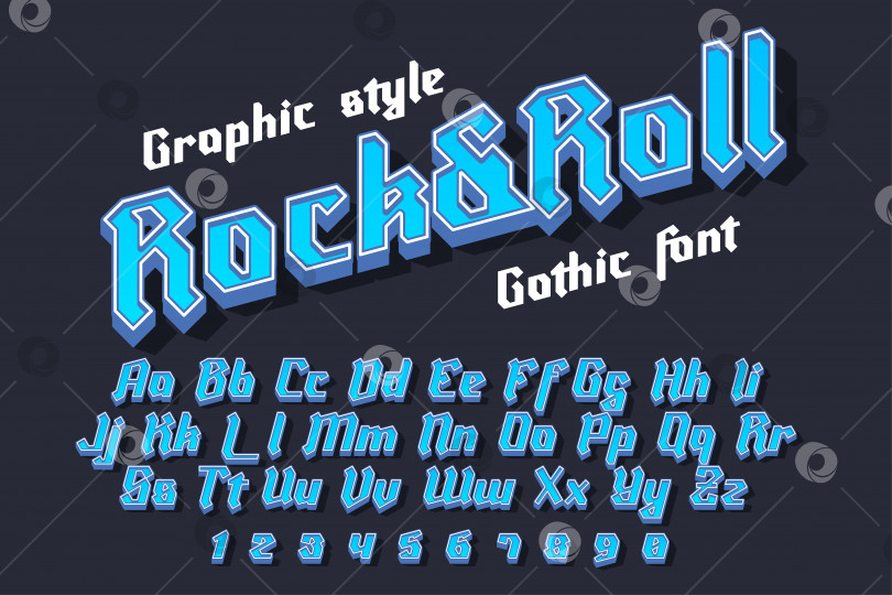 Скачать Rock&Roll - декоративный современный шрифт в графическом стиле фотосток Ozero