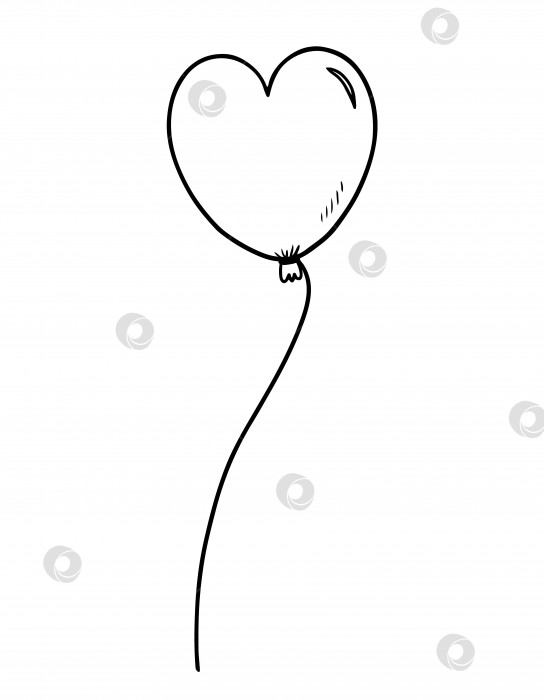 Скачать Воздушный шар в форме сердца, изолированный на белом фоне фотосток Ozero