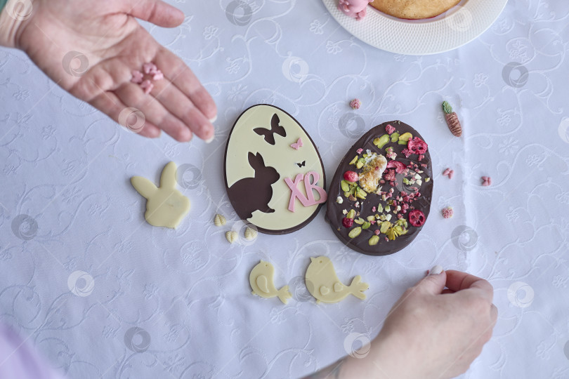 Скачать Готовится вкусный Пасхальный Шоколад фотосток Ozero