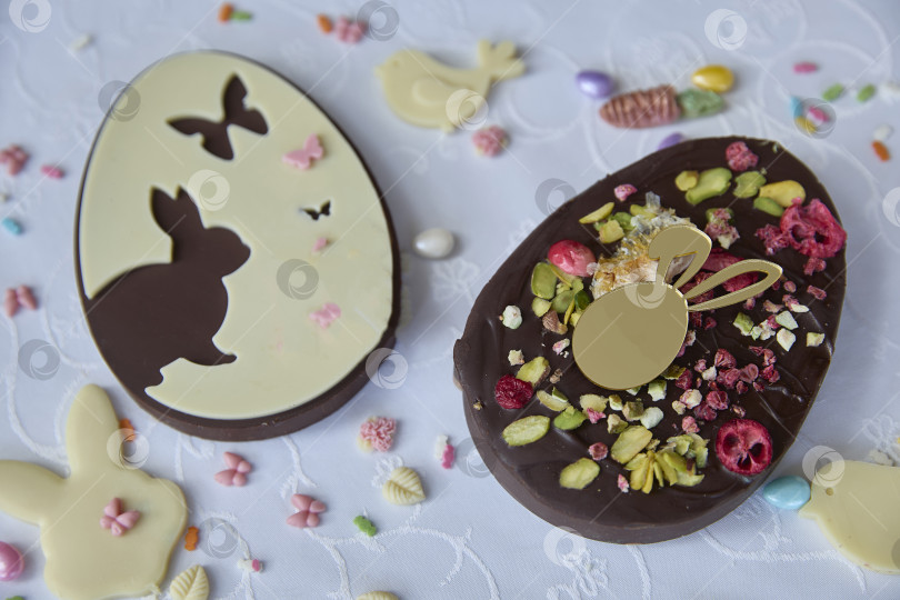 Скачать Дубайский шоколад. Вкусные Пасхальные угощения символизируют Радостную Весну фотосток Ozero