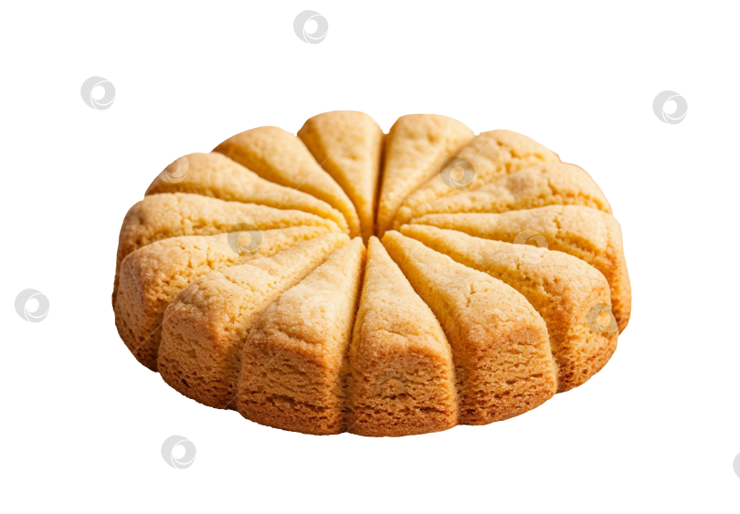 Скачать Бисквитный торт на прозрачном фоне, сгенерированный с помощью искусственного интеллекта фотосток Ozero