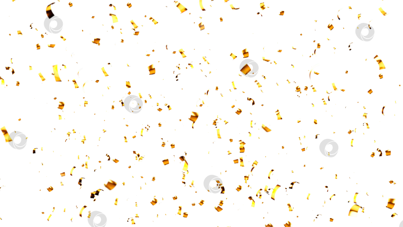 Скачать Золотые конфетти, изолированные на прозрачном фоне. png фотосток Ozero