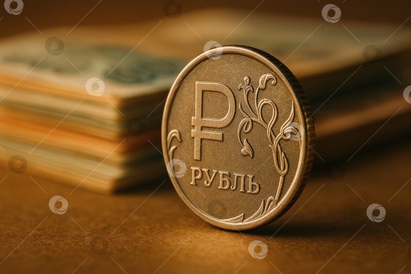 Скачать Монета рубля фотосток Ozero