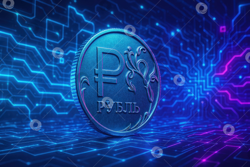 Скачать Цифровой рубль фотосток Ozero