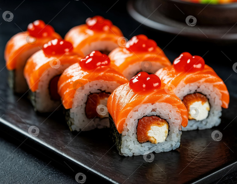Скачать Японские роллы, созданные с помощью искусственного интеллекта. фотосток Ozero