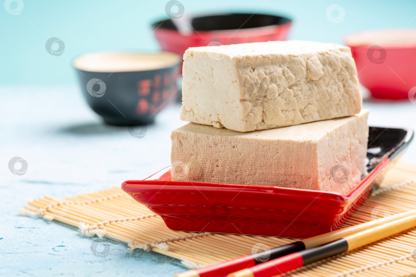 Скачать Кусочки свежего соевого творога (тофу). фотосток Ozero