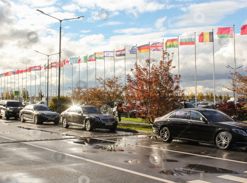 Скачать Припаркованные автомобили представительского класса. фотосток Ozero