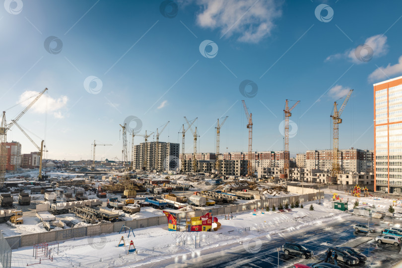 Скачать Строительство жилых зданий из железобетона и кирпича фотосток Ozero