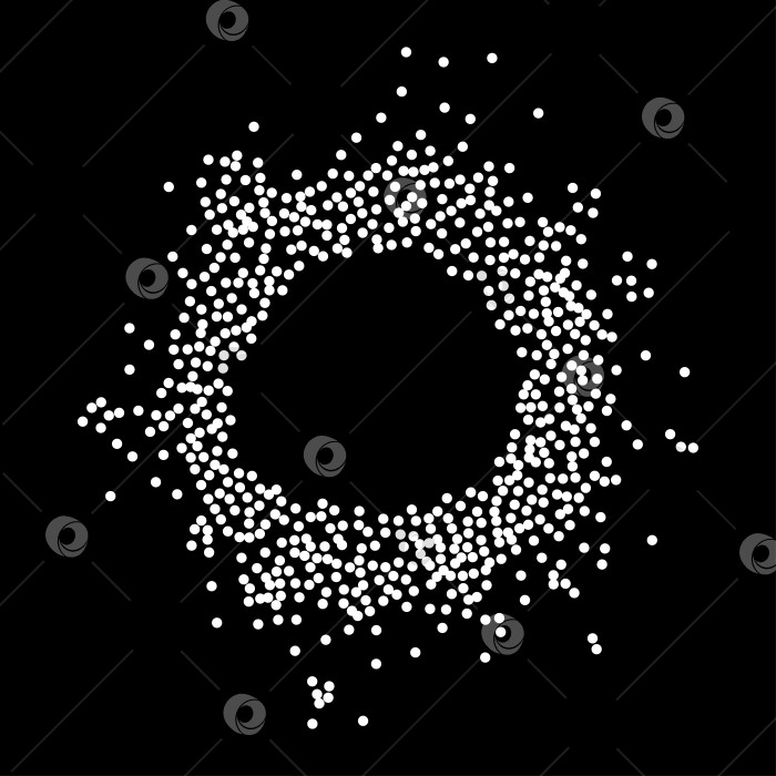 Скачать Круглая рамка из белых точечных узоров фотосток Ozero