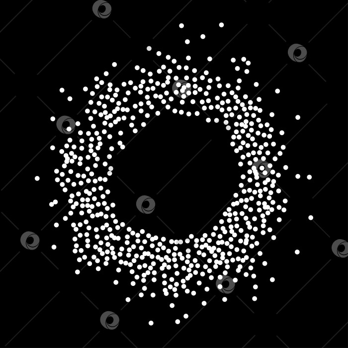 Скачать Круглая рамка из белых точечных узоров фотосток Ozero