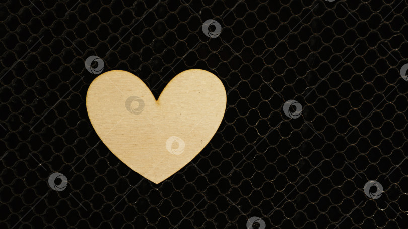Скачать Деревянный 3d-символ дня святого Валентина. фотосток Ozero