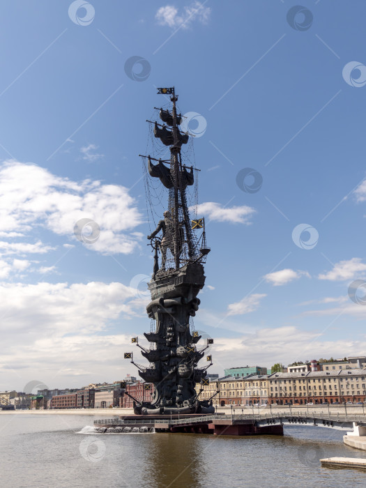 Скачать МОСКВА, РОССИЯ, 29 мая 2019 года: Памятник Петру Великому фотосток Ozero