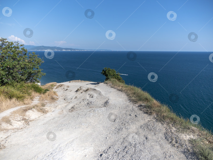 Скачать Красивое побережье Черного моря со скалами и растениями фотосток Ozero