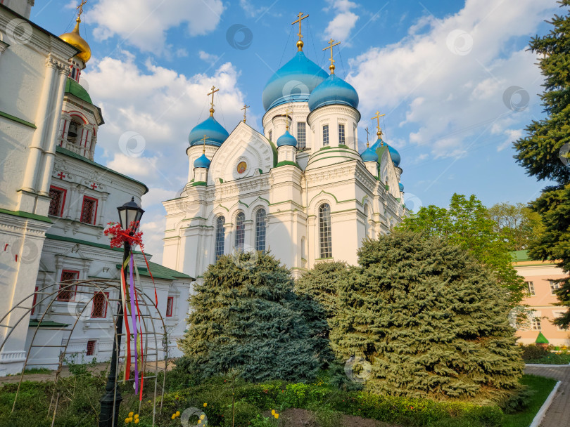 Скачать Николо-Перервинский монастырь в Москве. Вид на Иверский собор фотосток Ozero