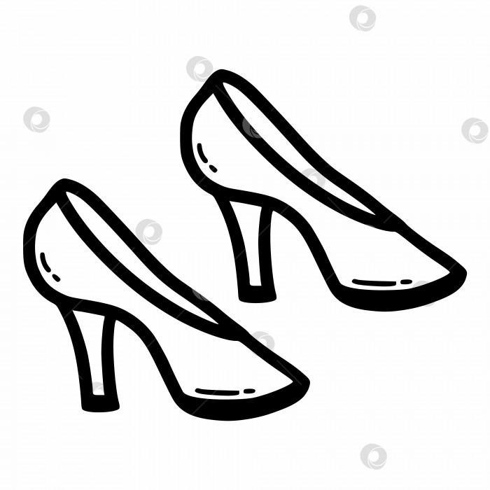 Скачать Женская обувь. Векторная иллюстрация каракулей. Набросок. Обувь. фотосток Ozero
