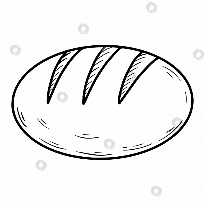 Скачать Буханка хлеба. Векторная иллюстрация каракулей. Нарисованный от руки эскиз. фотосток Ozero
