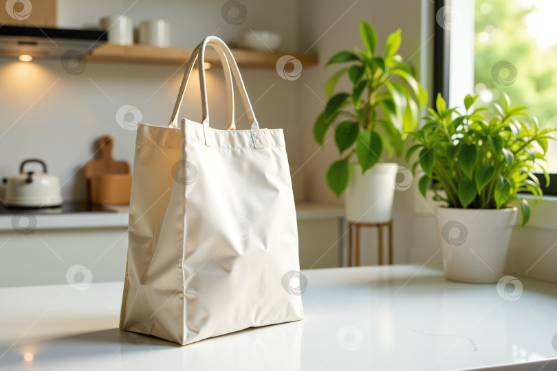 Скачать Сумка для покупок на кухне. фотосток Ozero
